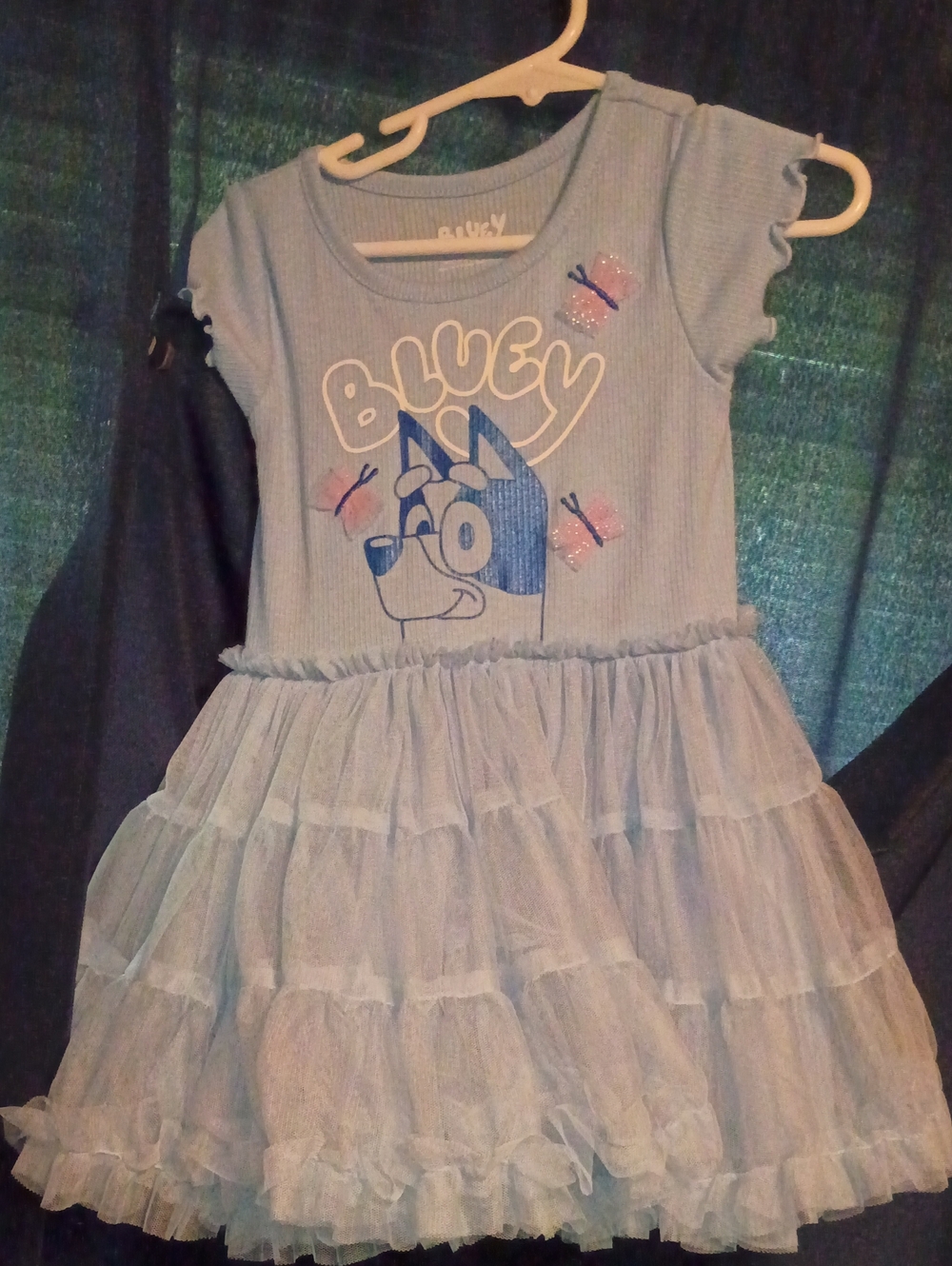 Lucy Light Blue Tulle Graphic Dress
